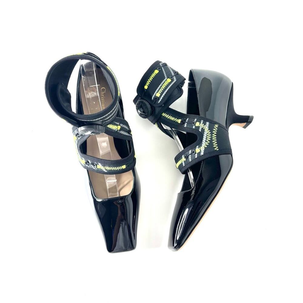 NEW Christian Dior x Roger Vivier Black Patent Leather 62-22 Maryjane Pumps 39.5